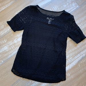 White House Black Market short sleeve lace top